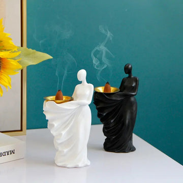 Human in Dress Incense Holder