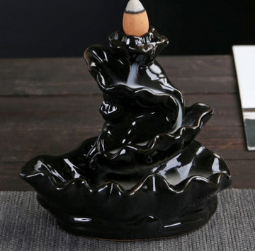 Black Waterfall Incense Holder